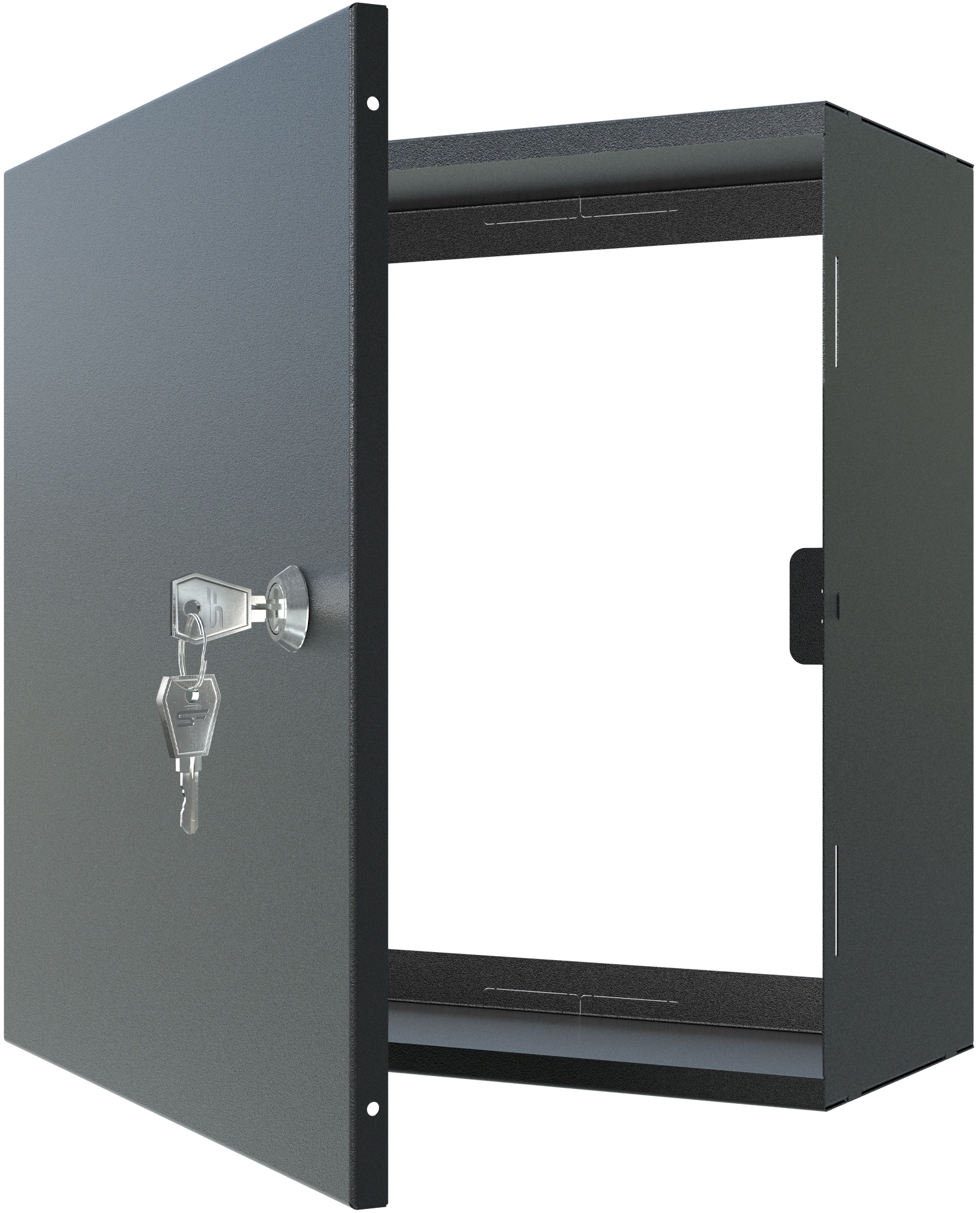 Box Skříň Rozvaděč Kovový 30x30x14cm Černá Na omítku Stalflex