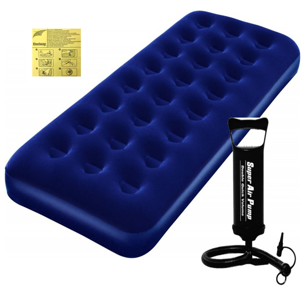 Materac Dmuchany Do Spania Jednoosobowy 185x76x22 Pompka Bestway