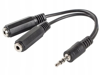 Adapter rozgałęznik Mini Jack 2x Minijack LN black