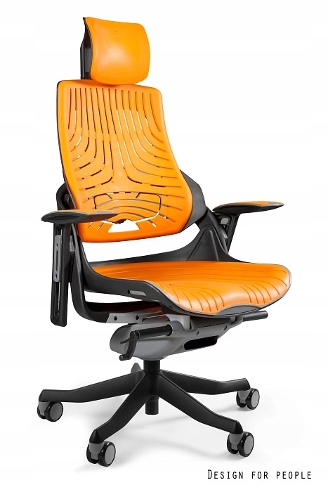 Fotel Wau czarny Elastomer Unique kauczuk Mango