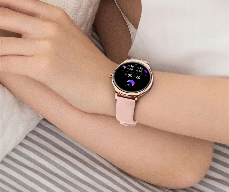 ELEGANCKI SMARTWATCH DAMSKI złoty ZEGAREK POLSKIE menu ROZMOWY DLA KOBIETY Płeć kobieta