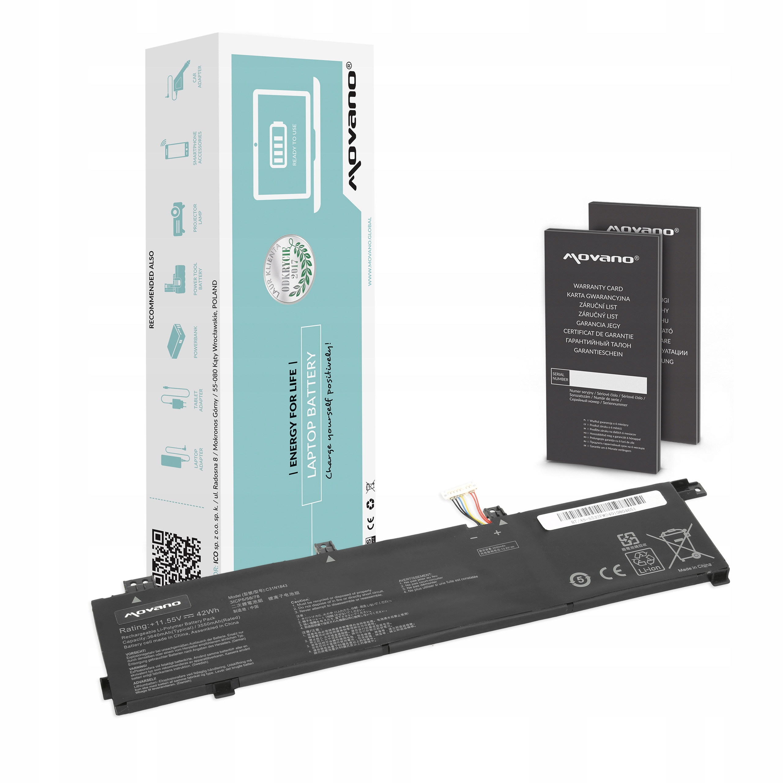 Bateria C31N1843 do Asus VivoBook S432F S432FA S432FL S532F S532FA S532FL