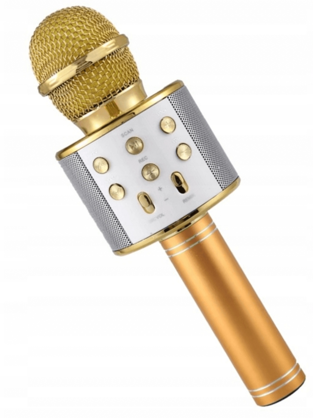 MIKROFON BEZPRZEWODOWY ZŁOTY BLUETOOTH