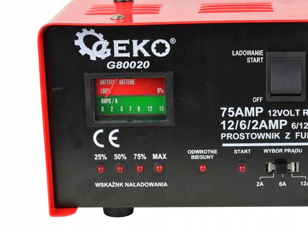 PROSTOWNIK Z ROZRUCHEM 6 12V 75A Brand Geko