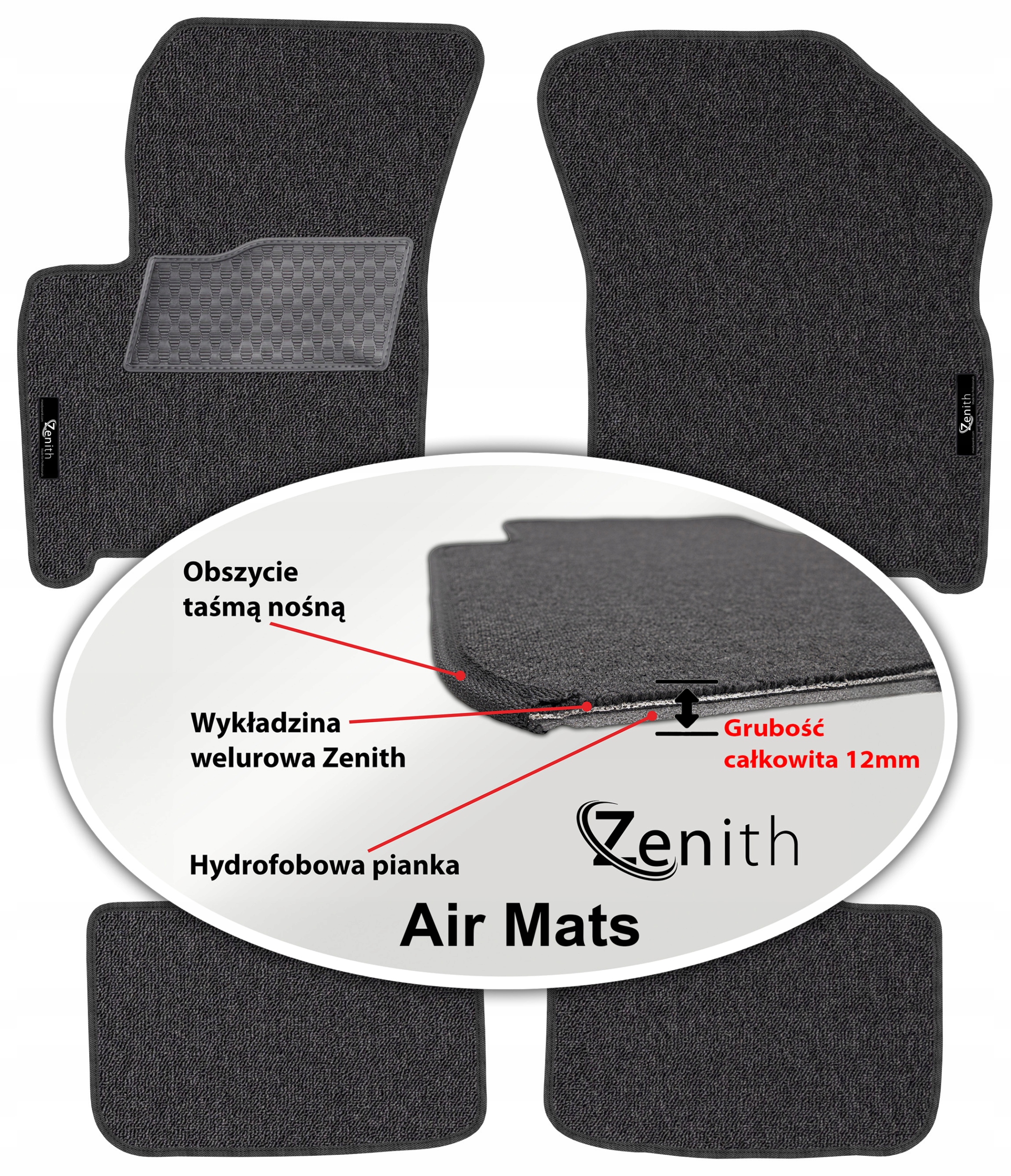 Suzuki SX4 2006-2014 Velúrové koberčeky do auta Zenith Air Mats