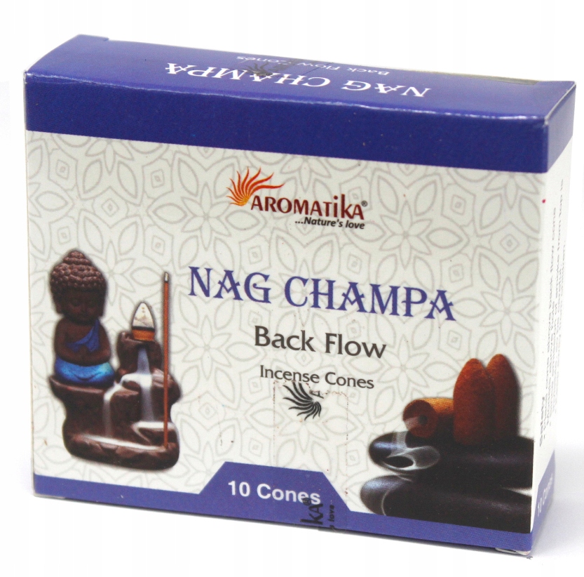 

Indyjskie kadzidełka stożkowe backflow Nag Champa