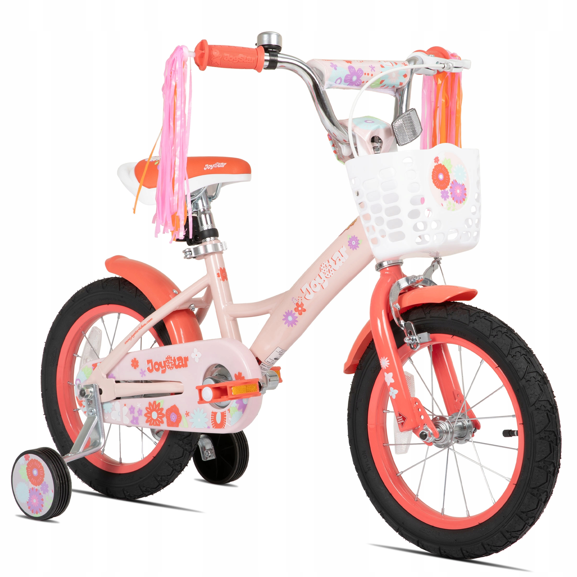 Rower dziecięcy Joystar Little Violet koło 14" pomarańczowy