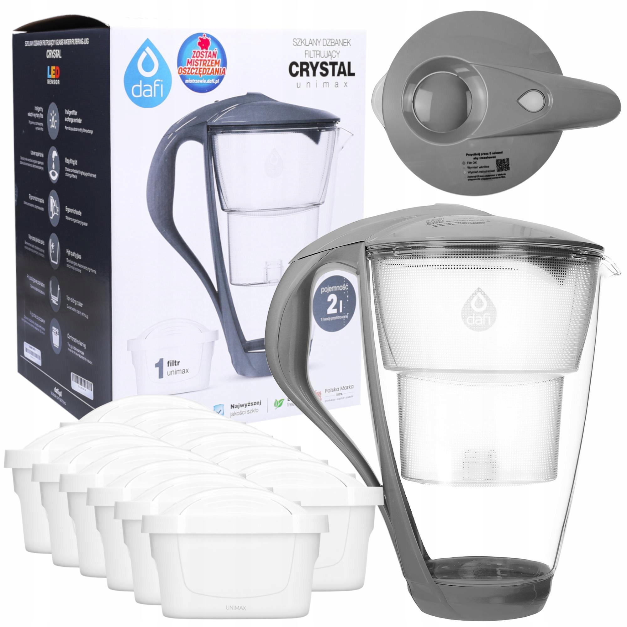 Filtračná Kanvica Dafi Sklenená 12X Filter Unimax