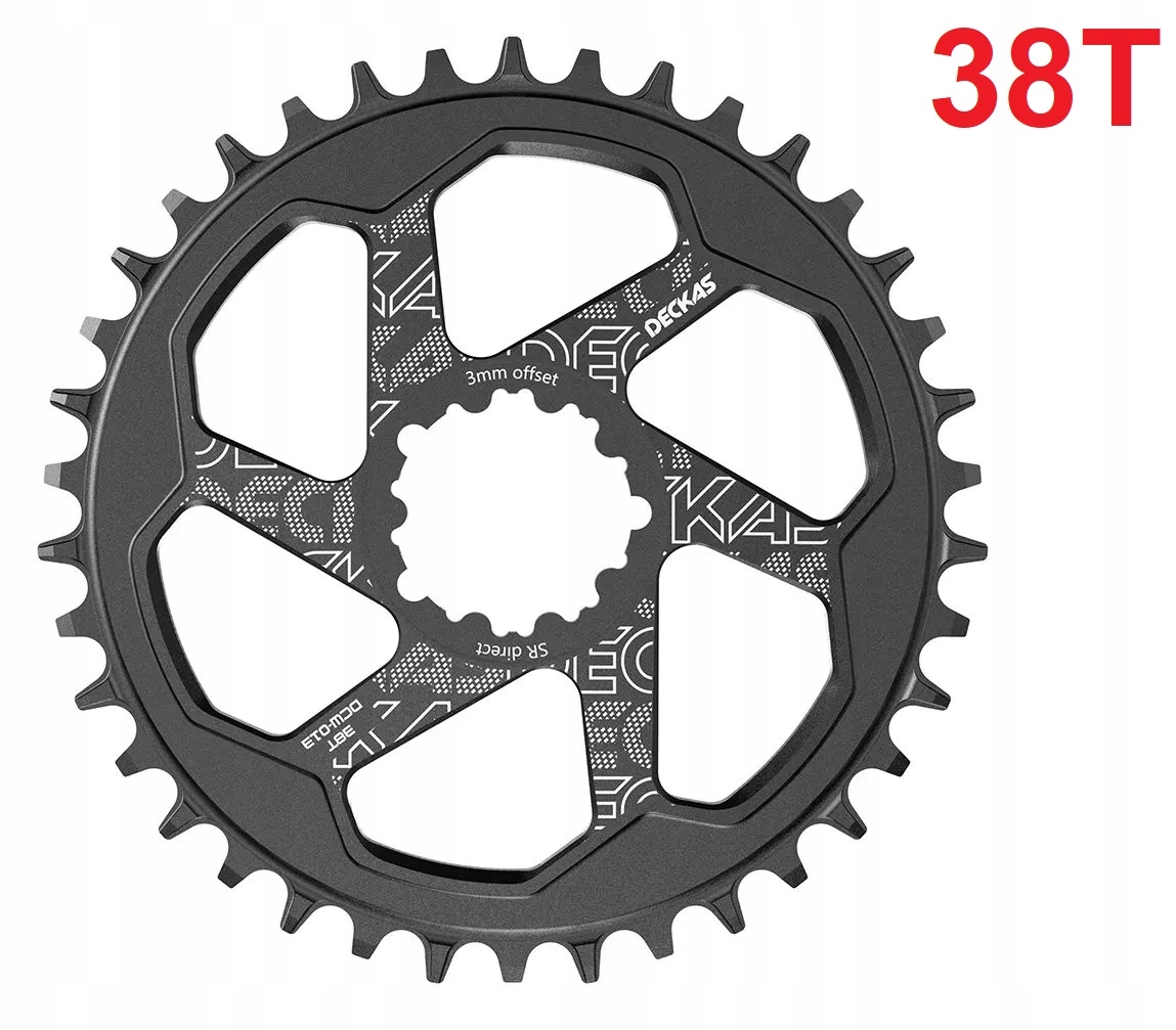 Zębatka okrągła direct mount Deckas Sram 3 Bolt 38T offset 3mm