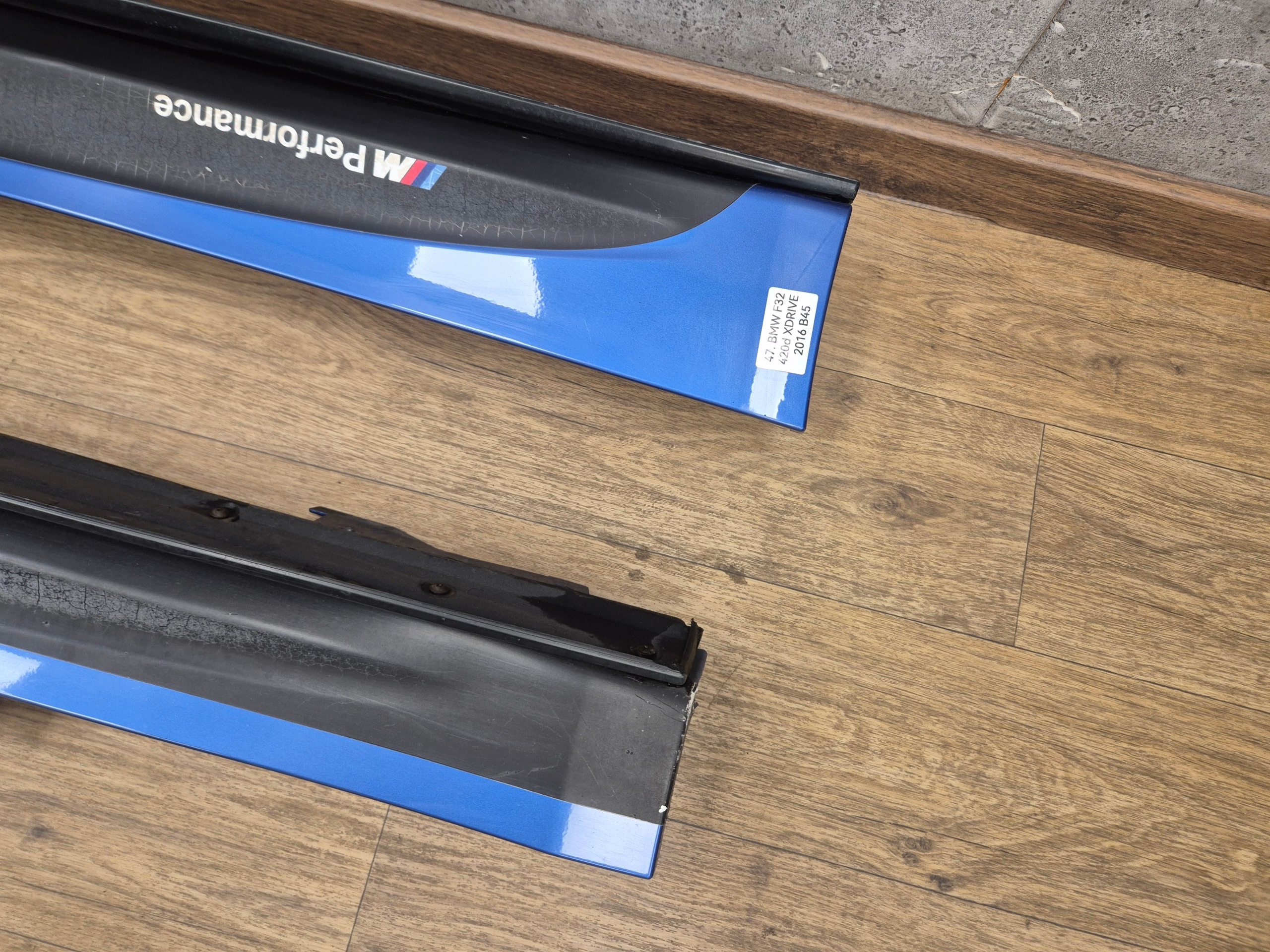 BMW 4 F32 F33 2x thresholds m-packet mouldings threshold M-PERFORMANCE + DOKLADKI B45