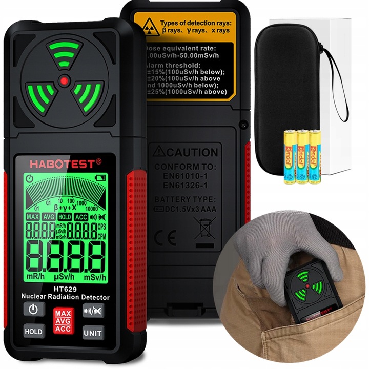 MIERNIK POLA ELEKTROMAGNETYCZNEGO EMF TESTER FAL RADIOWYCH HABOTEST HT629