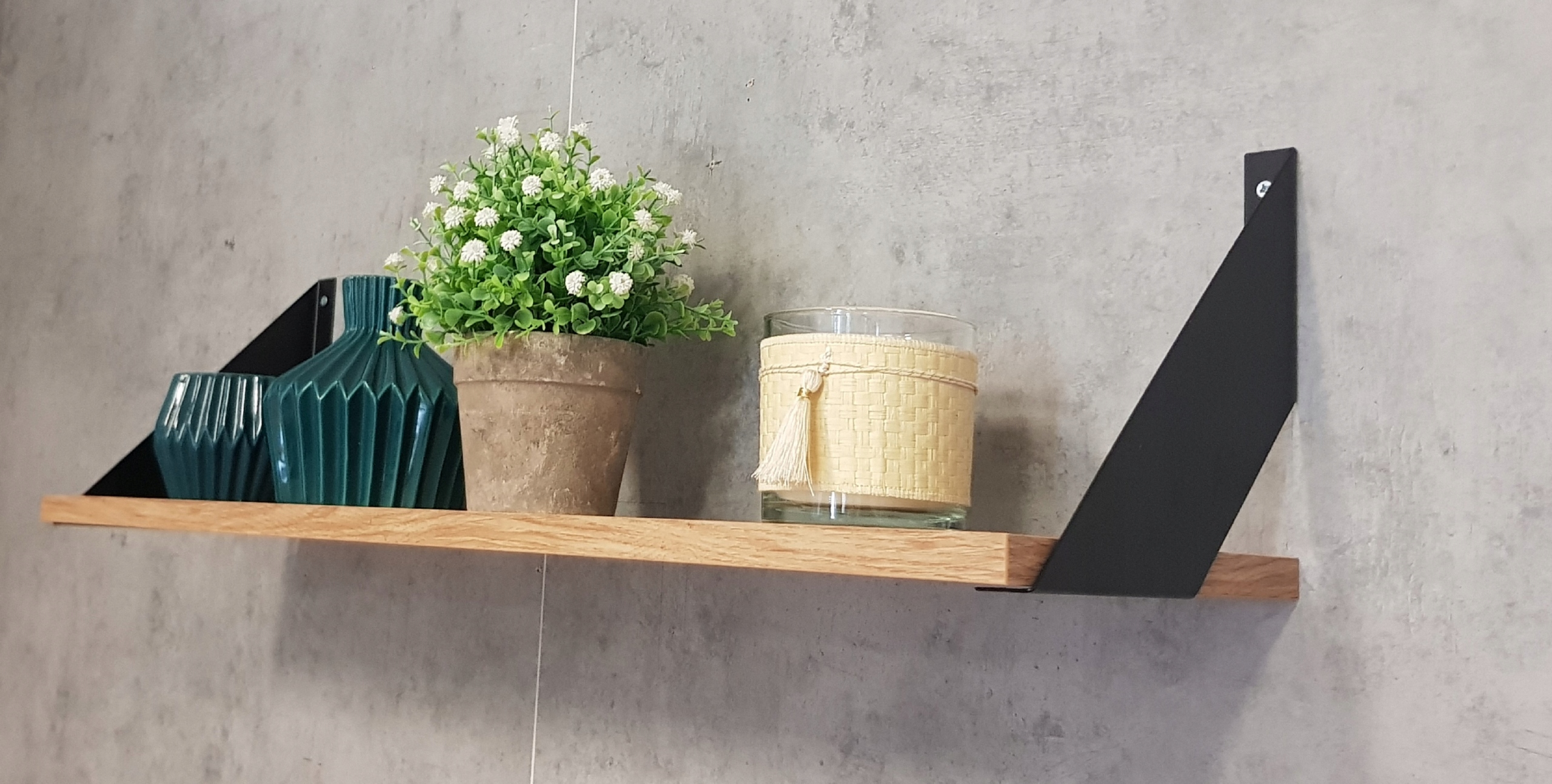 PÓŁKA WISZĄCA LOFT FLAT 50 CM DĄB OPCJE Głębokość mebla 20 cm