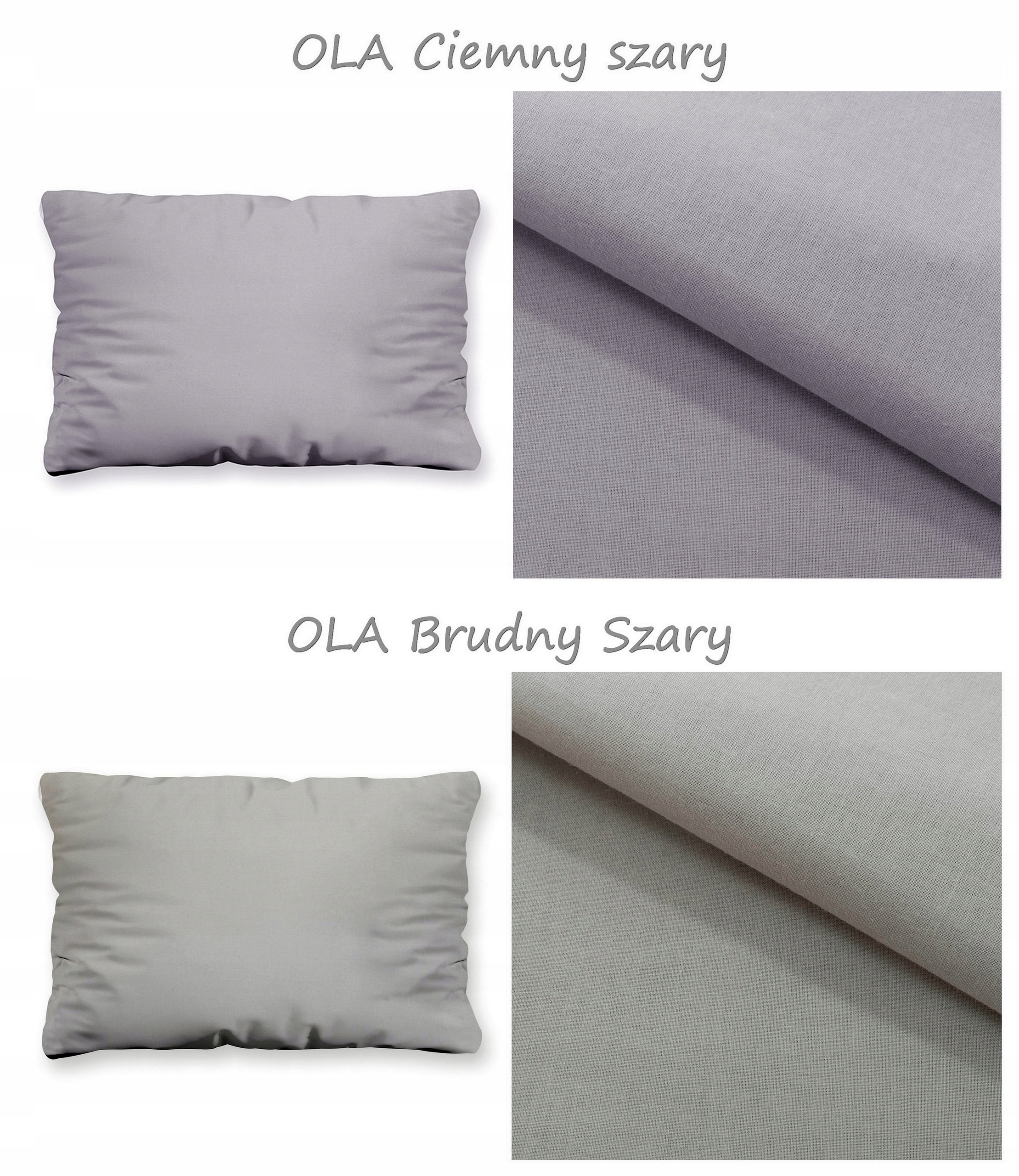 Poszewka na poduszkę 50x80 bawełniana do spania dekoracyjna na zamek suwak Długość 50 cm