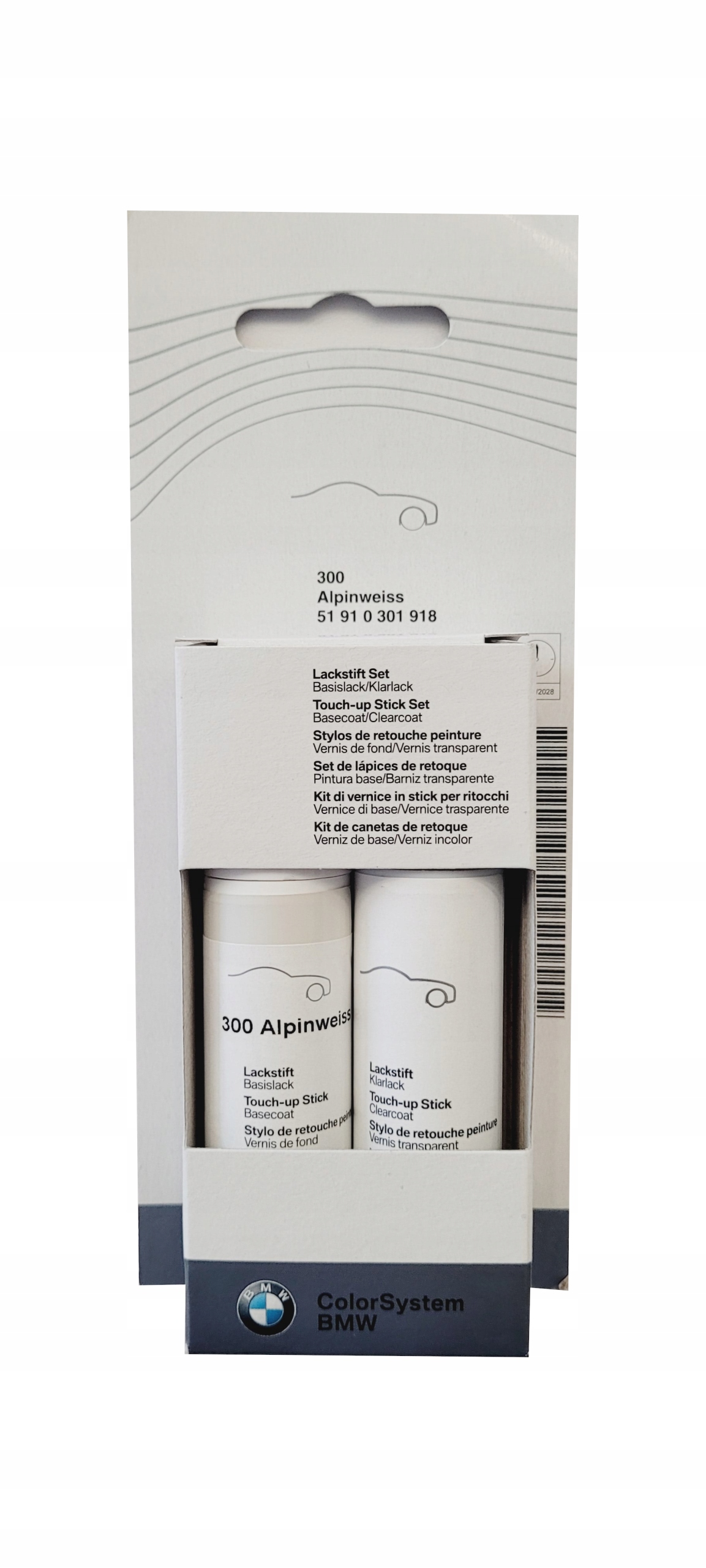 Новий OE BMW ремонтний лак Alpinweiss 3 (300)