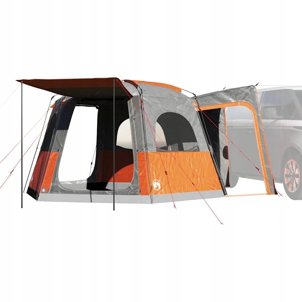 Fionshop 263115778 Stan pro auto pro 4 osoby šedý a oranžový nepromokavý