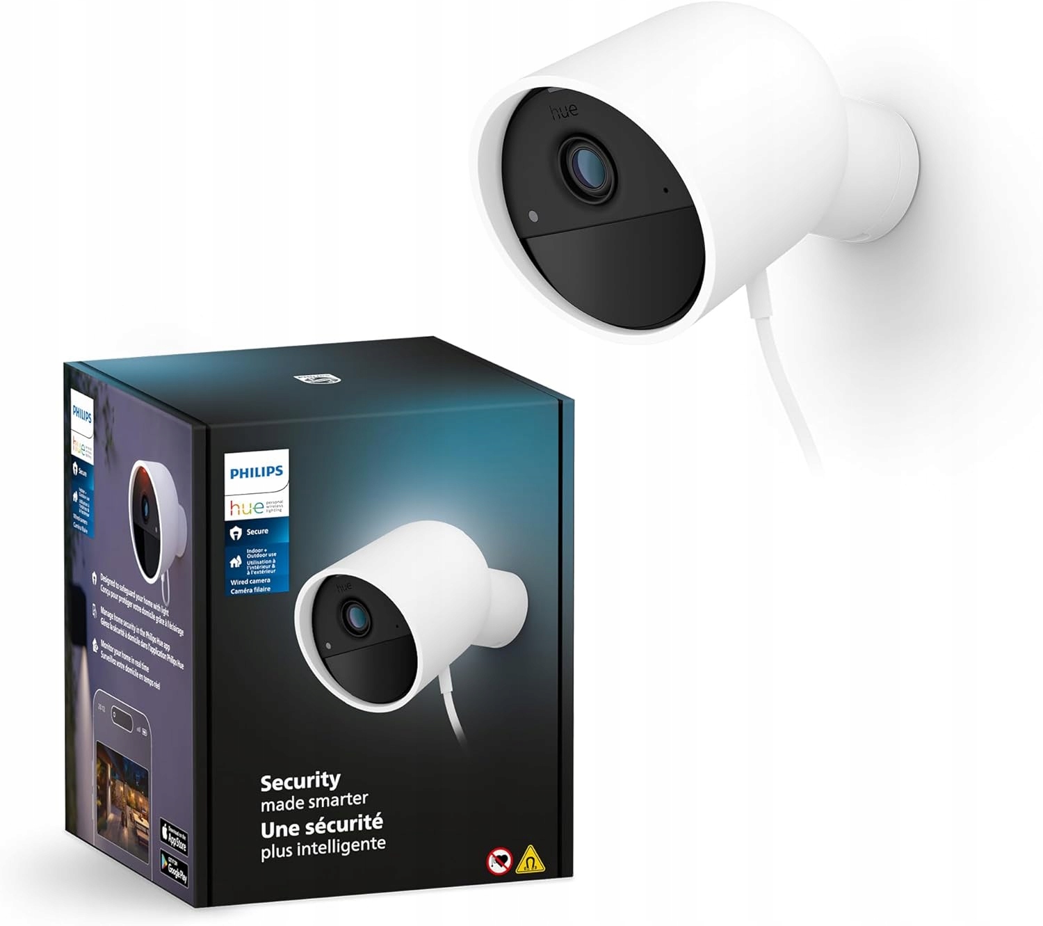 Káblová vonkajšia Ip kamera 1080p Full Hd Cmos Smart Secure Philips Hue