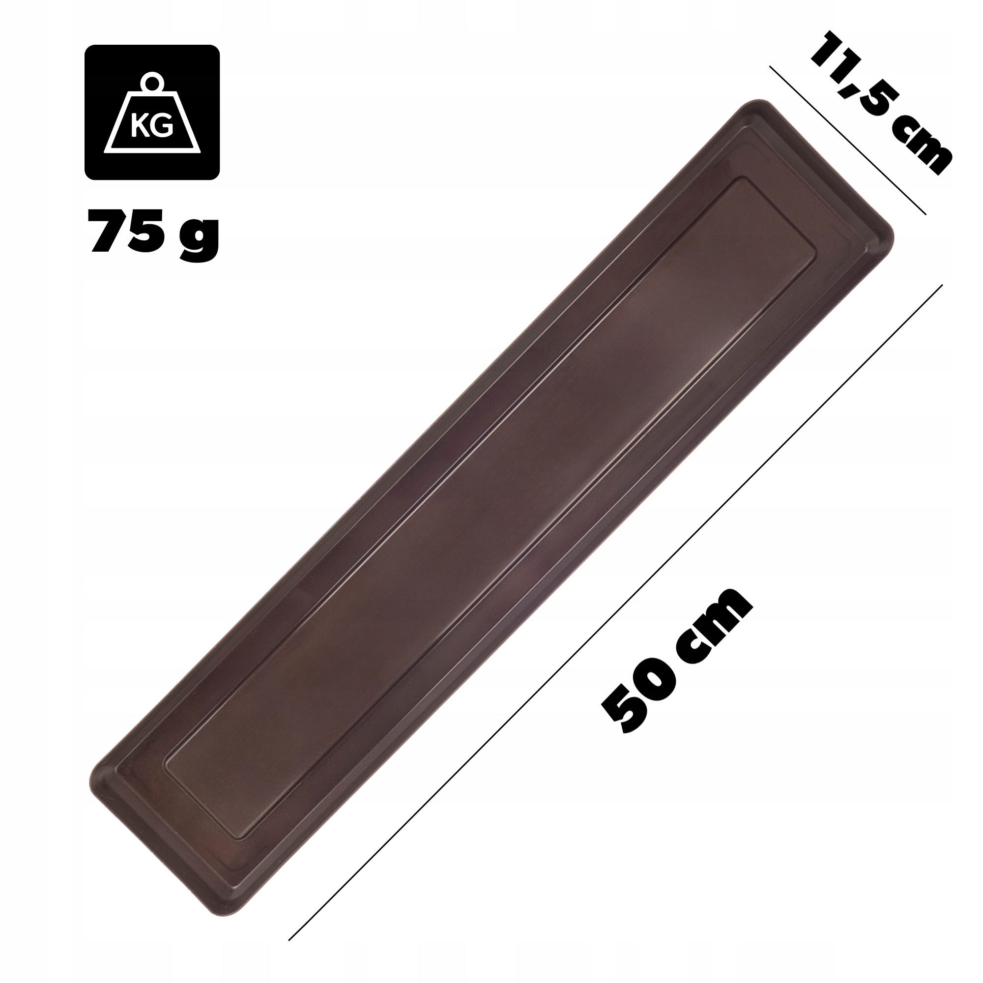 DONICZKA BALKONOWA SKRZYNKA DONICA NA KWIATY 50cm + PODSTAWKA MOKKA Marka Kadax