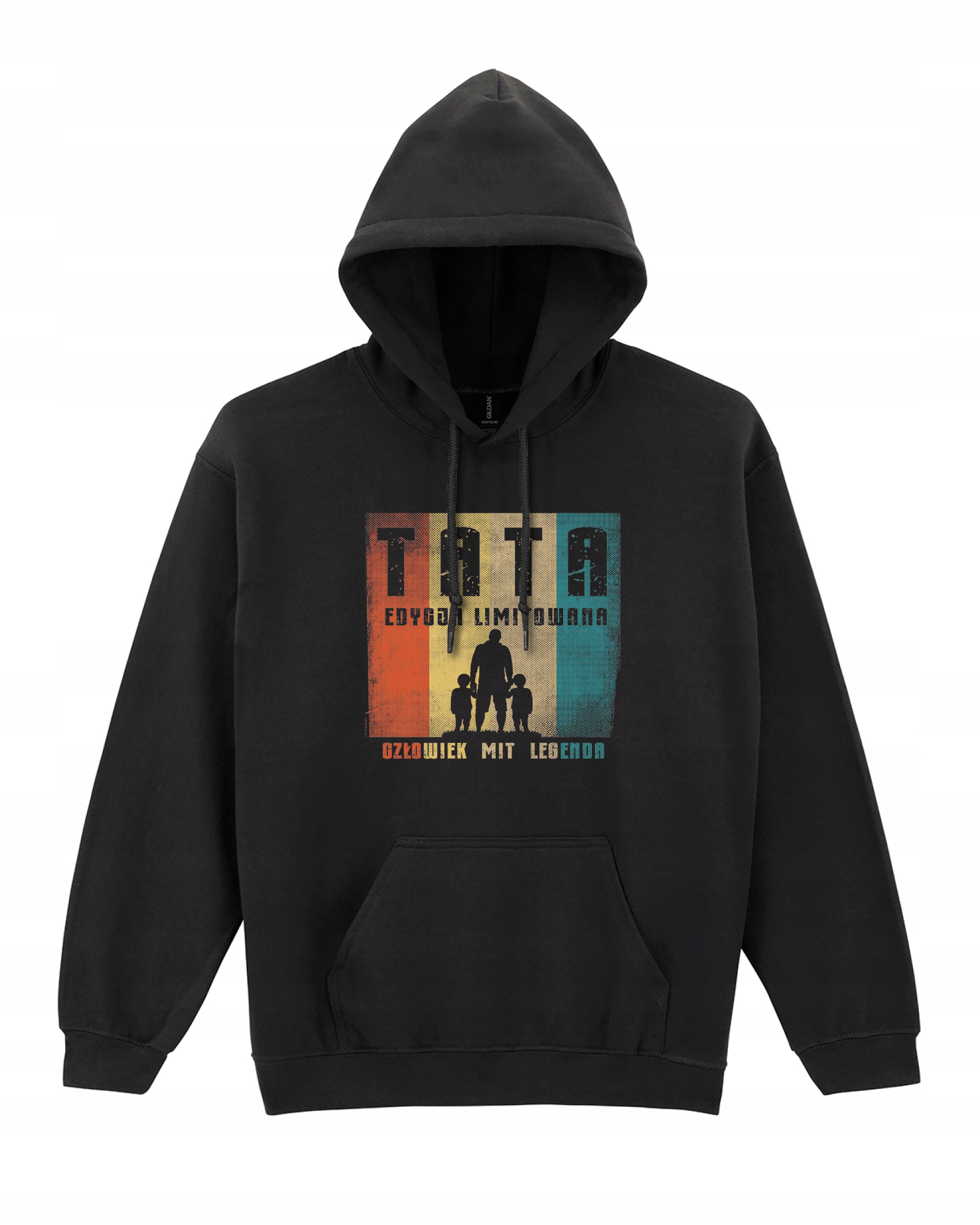 Mikina s kapucí ke Dni otců Nejlepší táta od synů Černá L