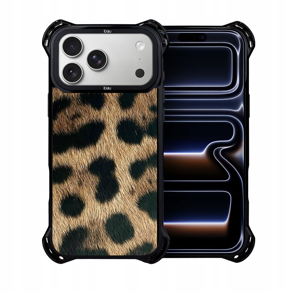 Pouzdro pro iPhone 17 Pro Max Ibizu DropGuard Ultra s MagSafe, leopardí