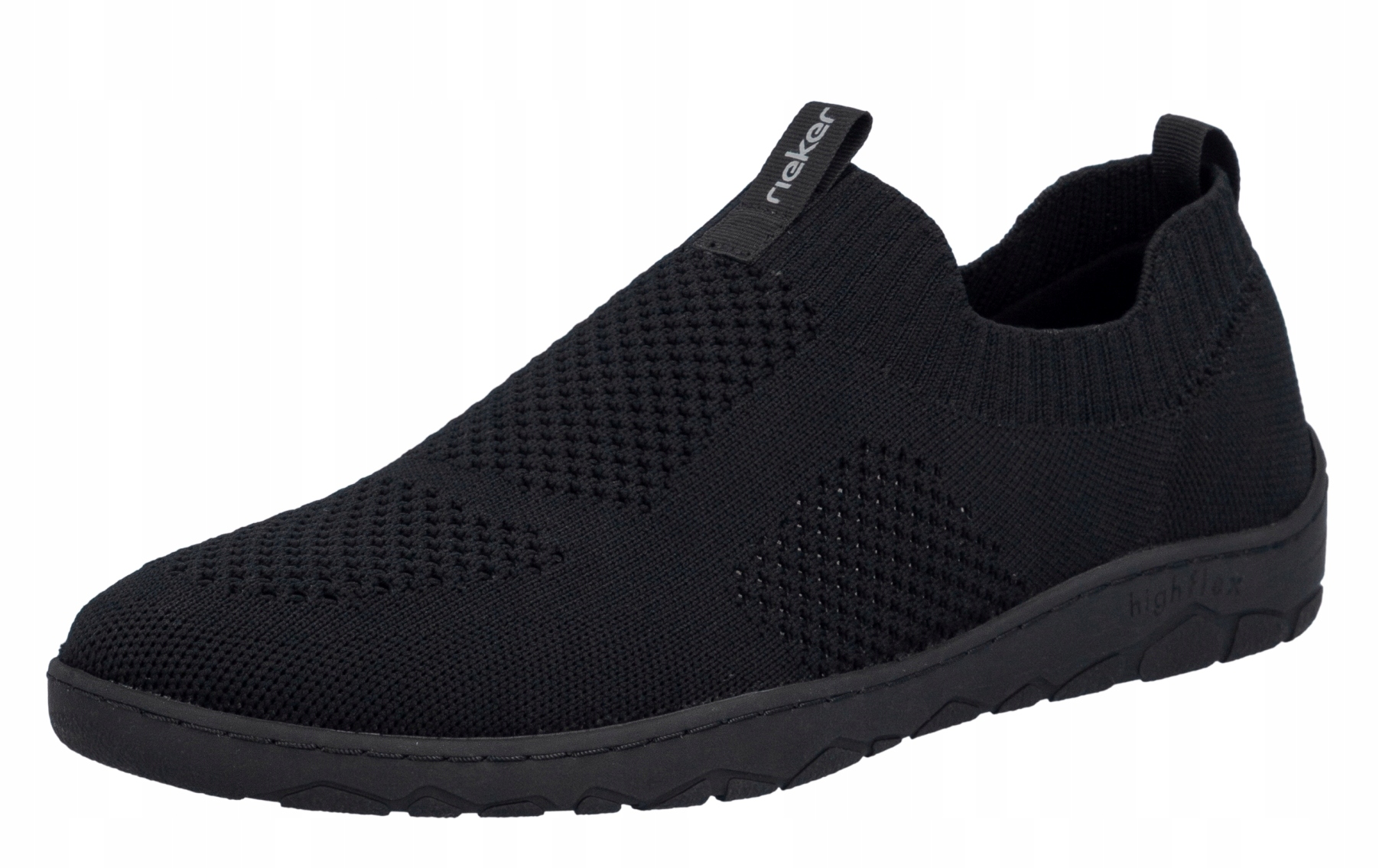 Rieker 08357-00 vel.43 černé pánské nazouvací polobotky
