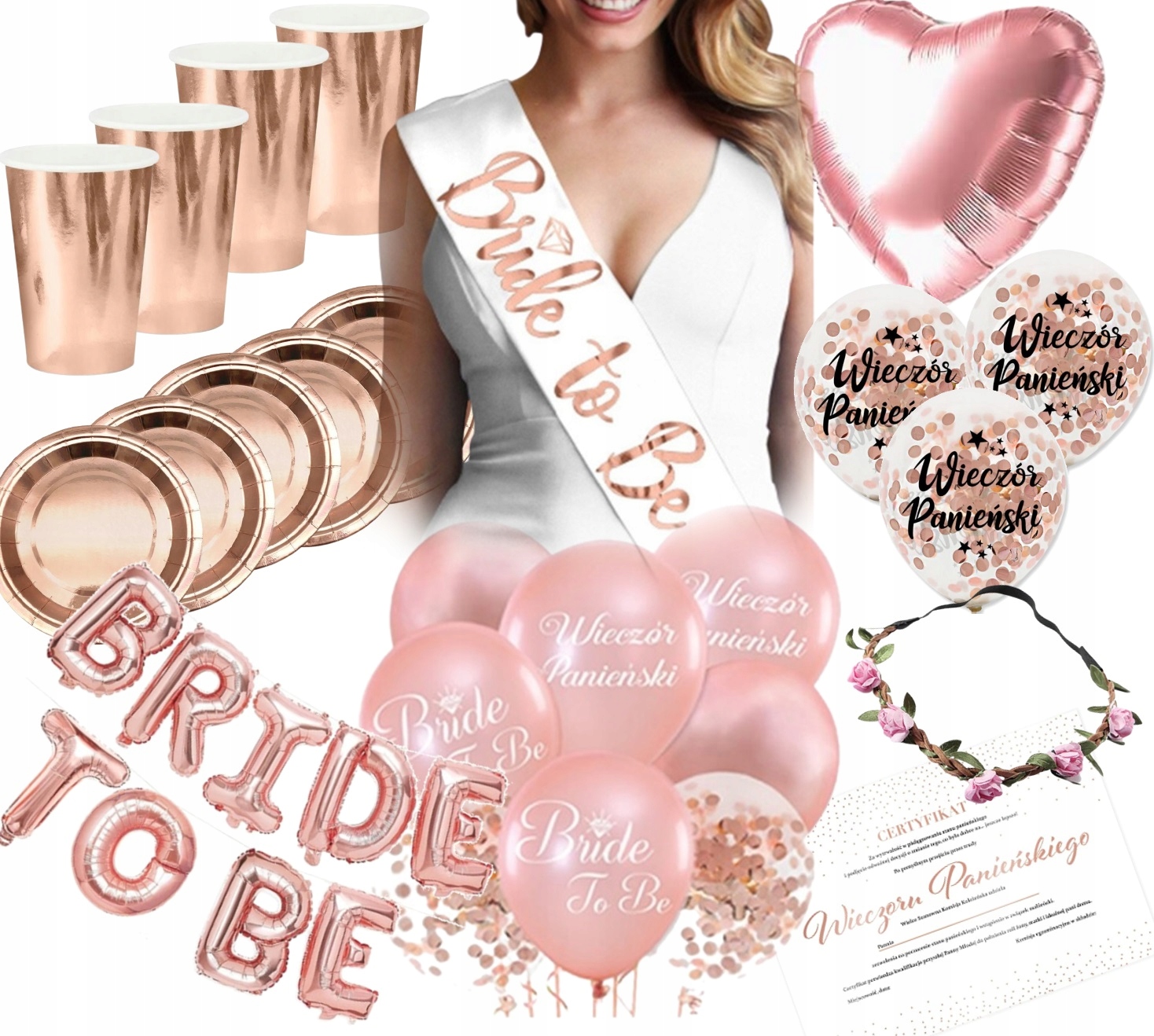 

Zestaw Wieczór Panieński Balony Talerzyki Kubeczki