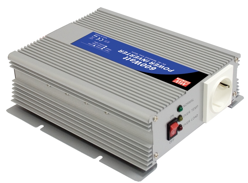 Prevodník 12VDC/230VAC A301-600-F3 Mean Well