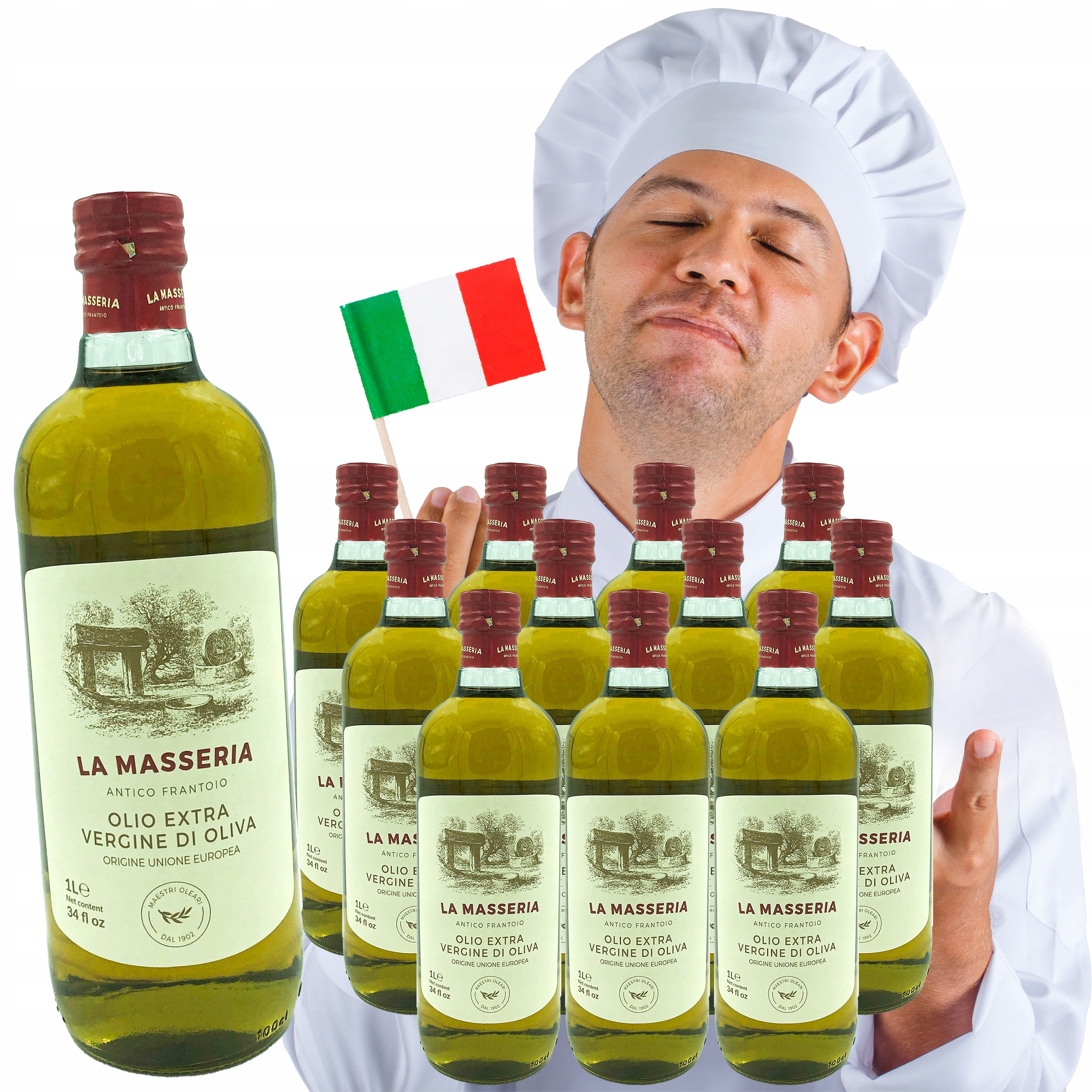 Levně Extra Panenský Olivový Olej Oliva La Masseria 12X1 L