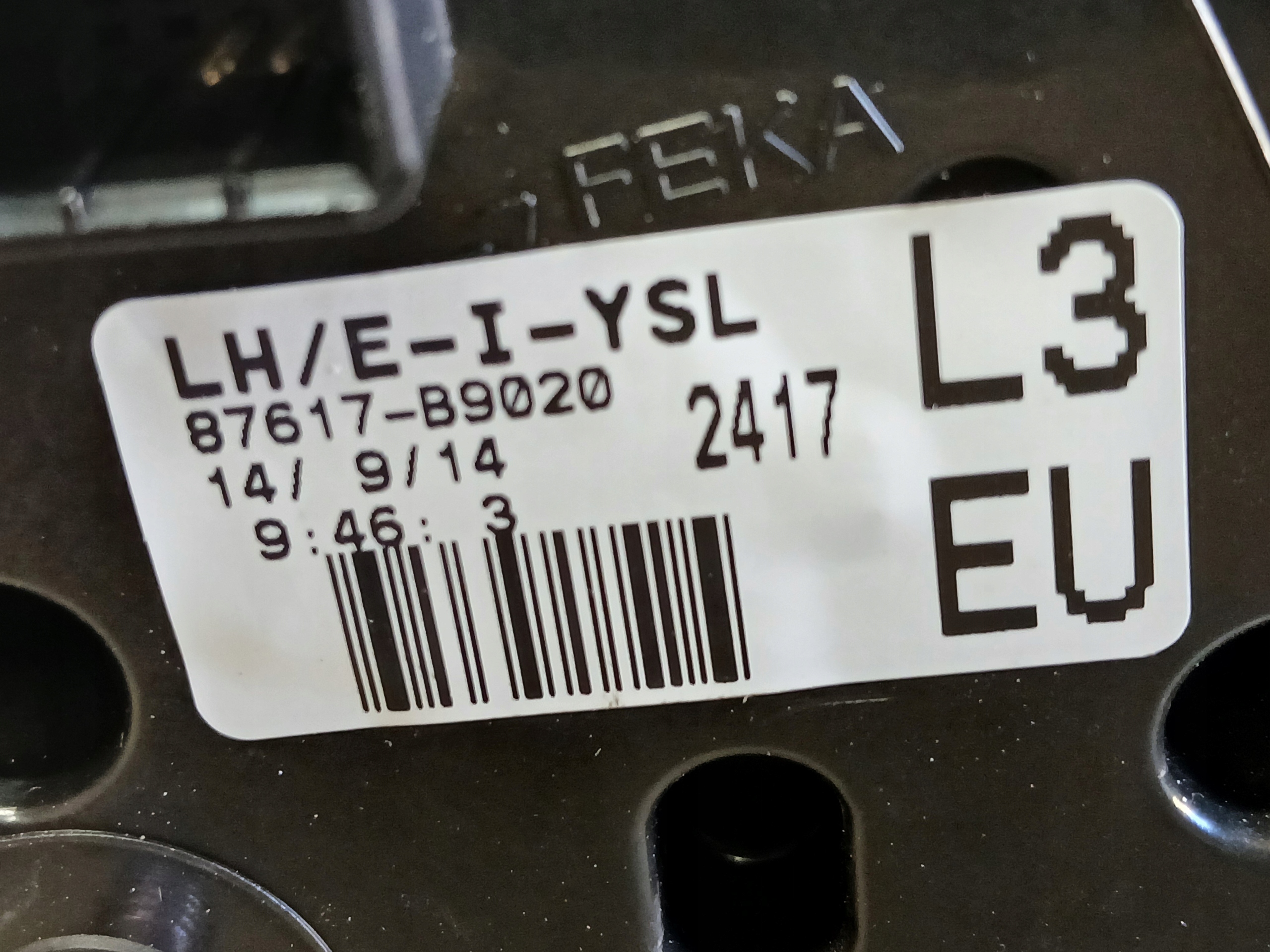 mirror left HYUNDAI I10 II 2 13- 6PIN 87617-B9020