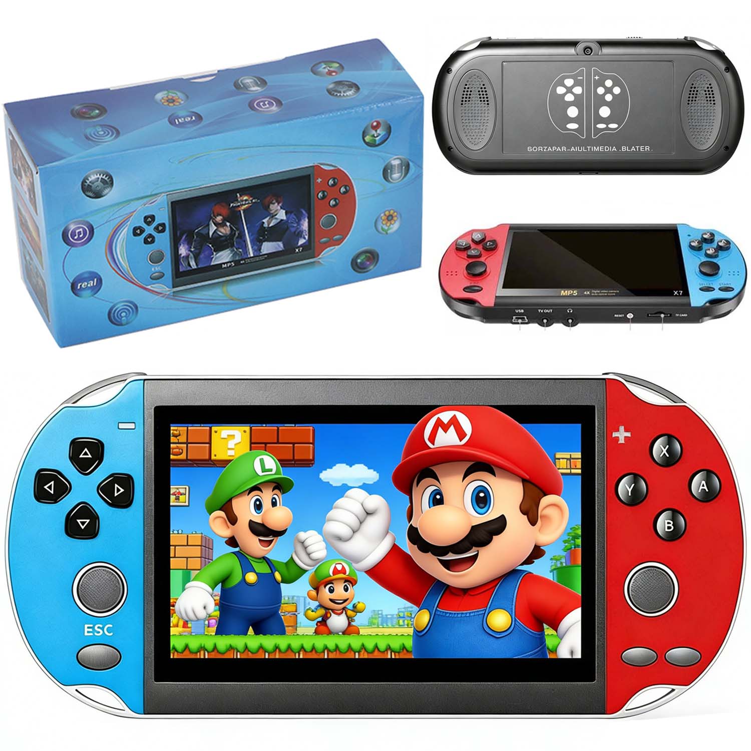 Konsola Przenośna Do Gier Retro 2000+ Gra Telewizyjna Mini X7