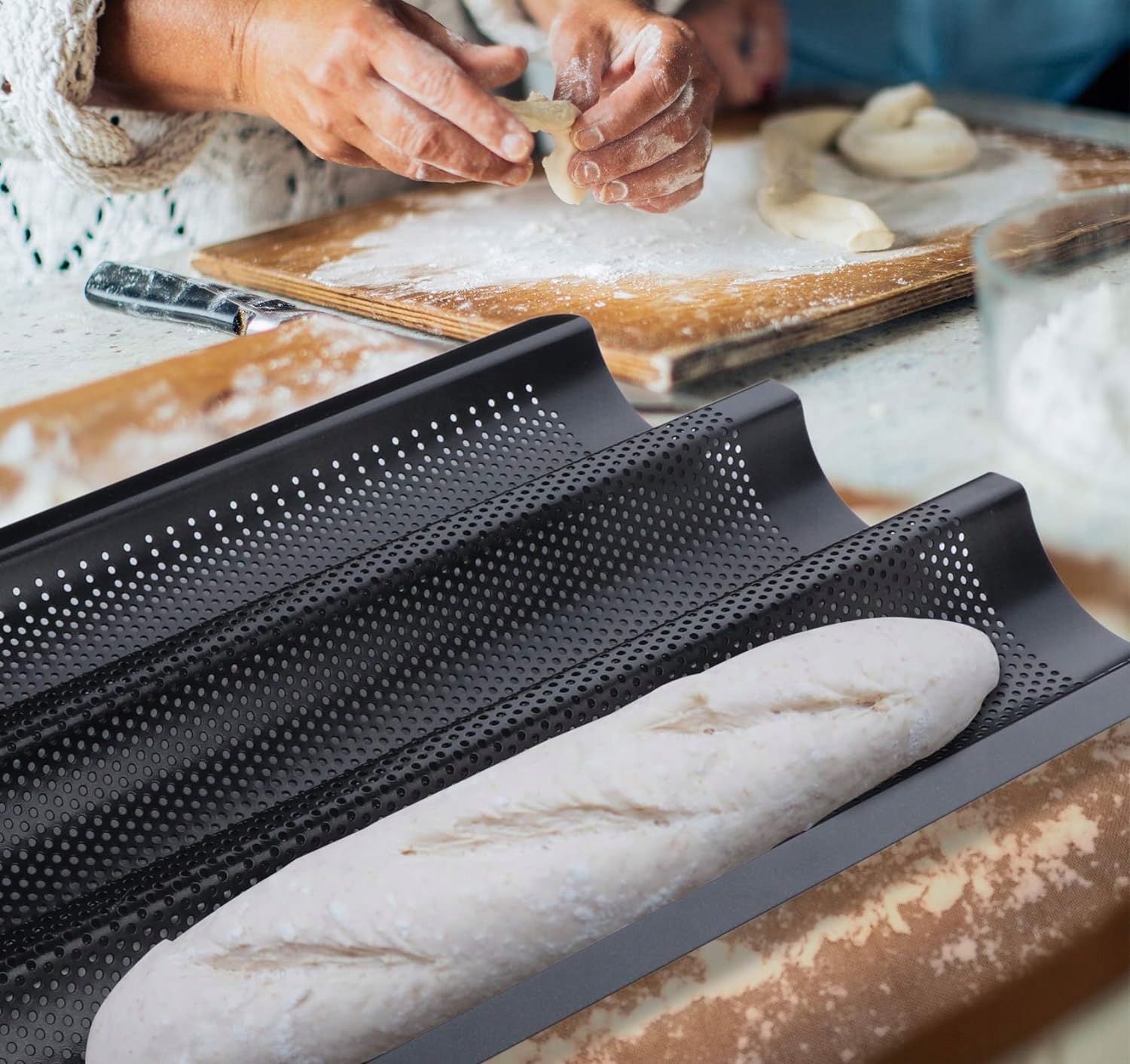 BLACHA FORMA DO PIECZENIA BAGIETEK NA 3 BAGIETKI ZAPIEKANKI Kod producenta 2541