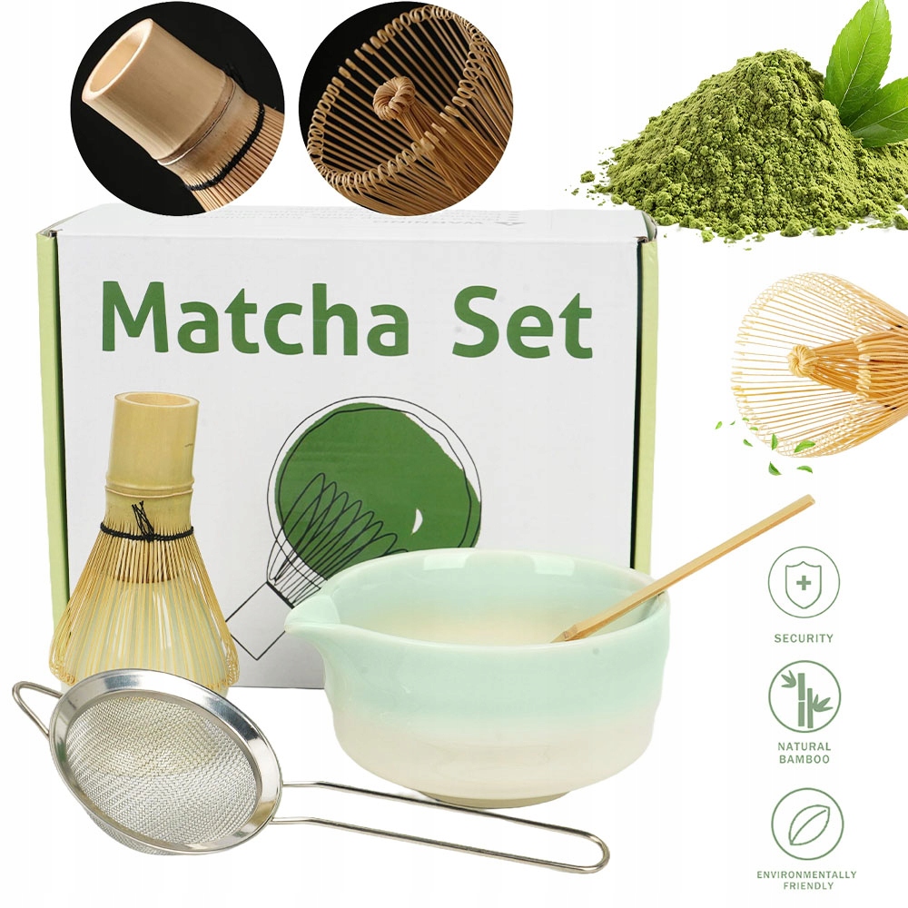 Levně Dárková Sada Na Matchu 5KS Keramika Gradient Zelená Příslušenství