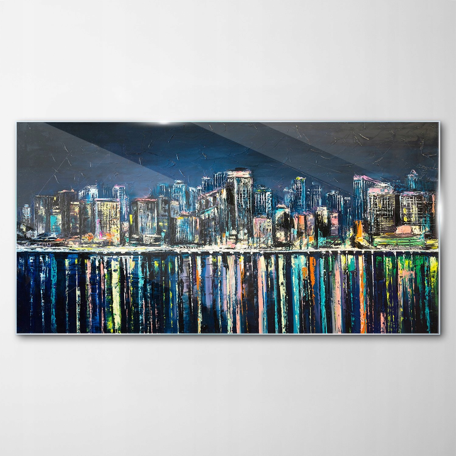 Obraz na skle Dekor Dážď Mesto Budovy 120x60