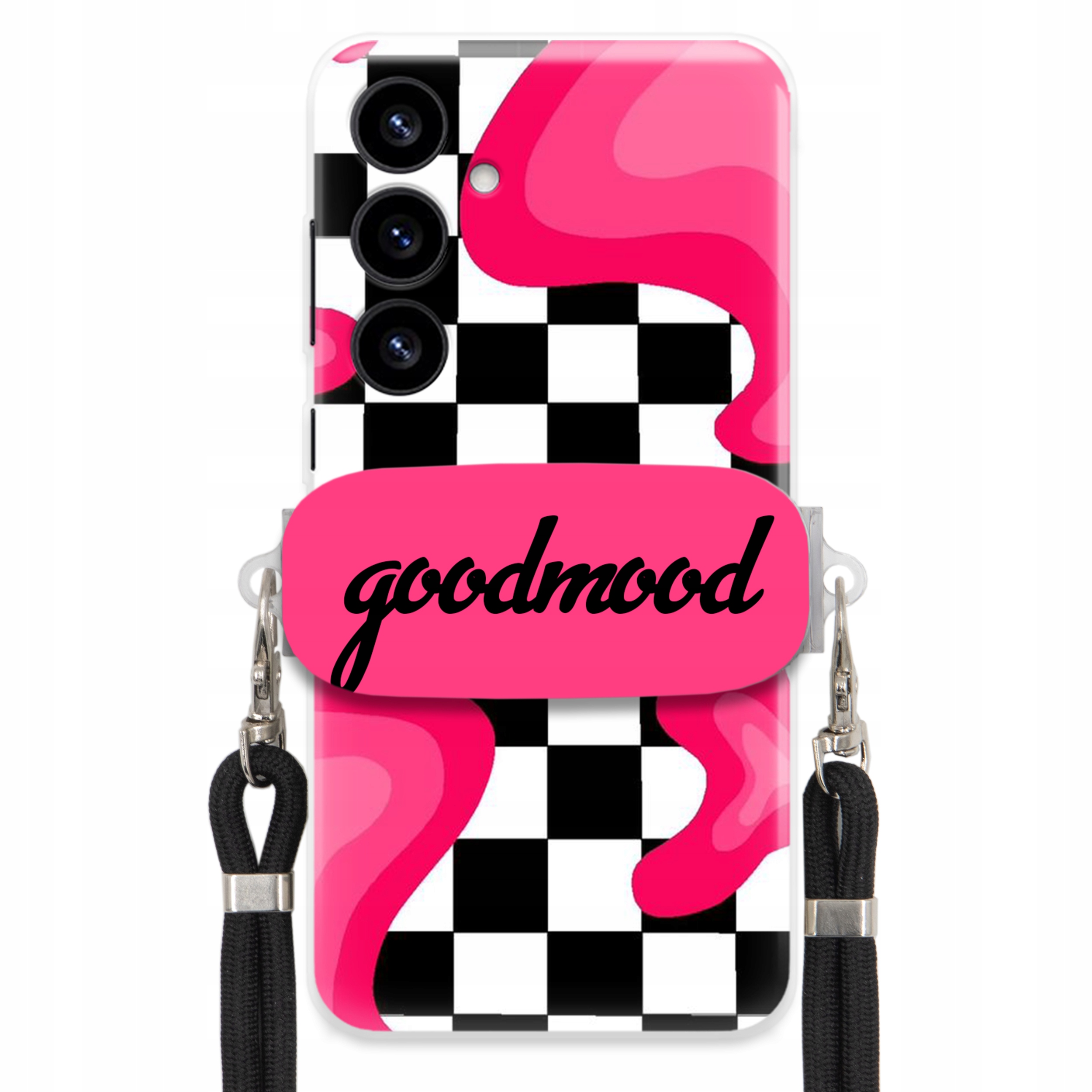 Pouzdro Pro Samsung S25 Plus Sada Case Držák Na Vodítko Černá For Teen Splash