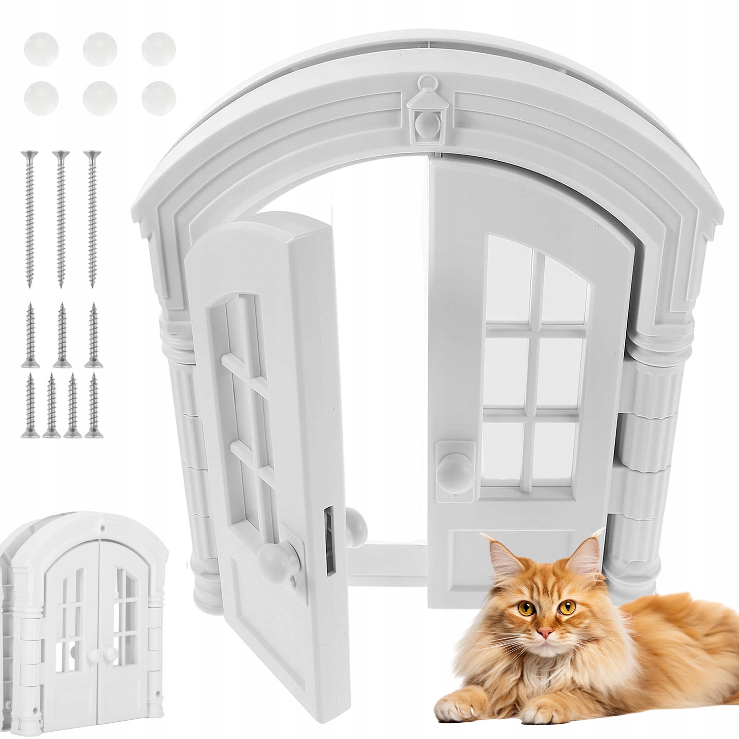 Levně Dveře Pro Zvířata, Dvojité Dveře S Průhlednými Okny, Šířka Abs