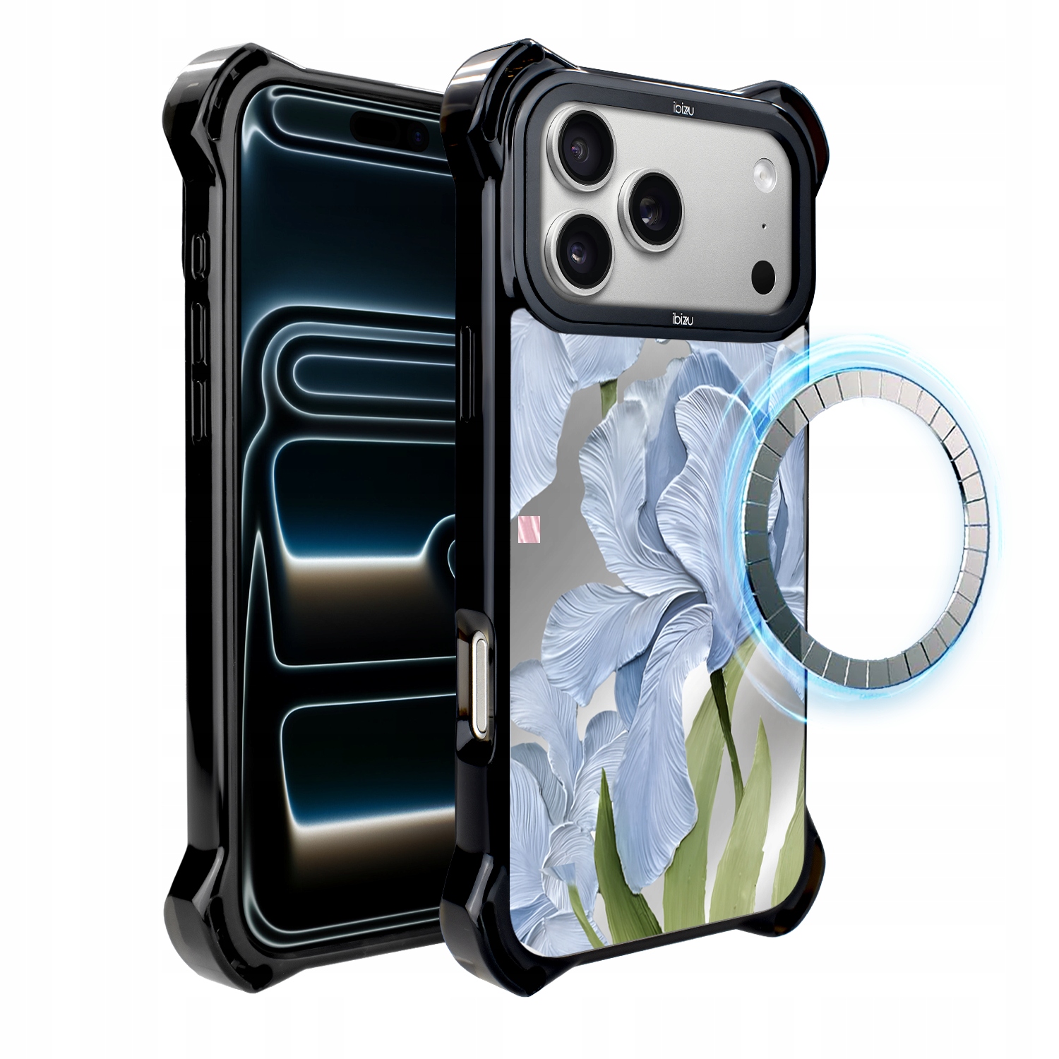 Pouzdro pro iPhone 17 Pro Max Ibizu DropGuard Ultra s MagSafe, modrý iris