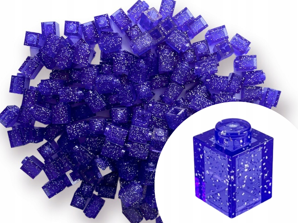 

Lego 3005 Brick Klocek 1x1 Trans Purple 20 szt