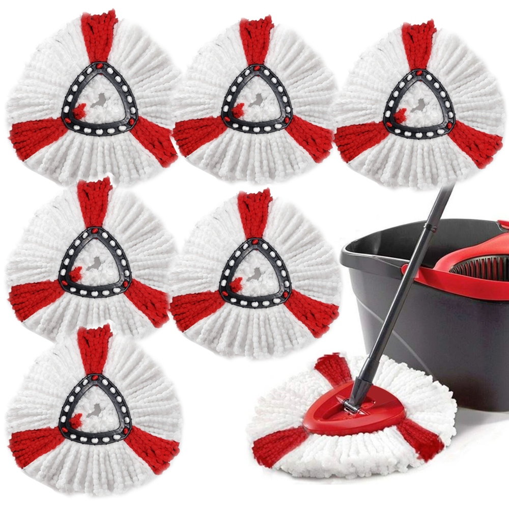 

6x Wkład Do Mopa Obrotowego Nakładka Końcówka