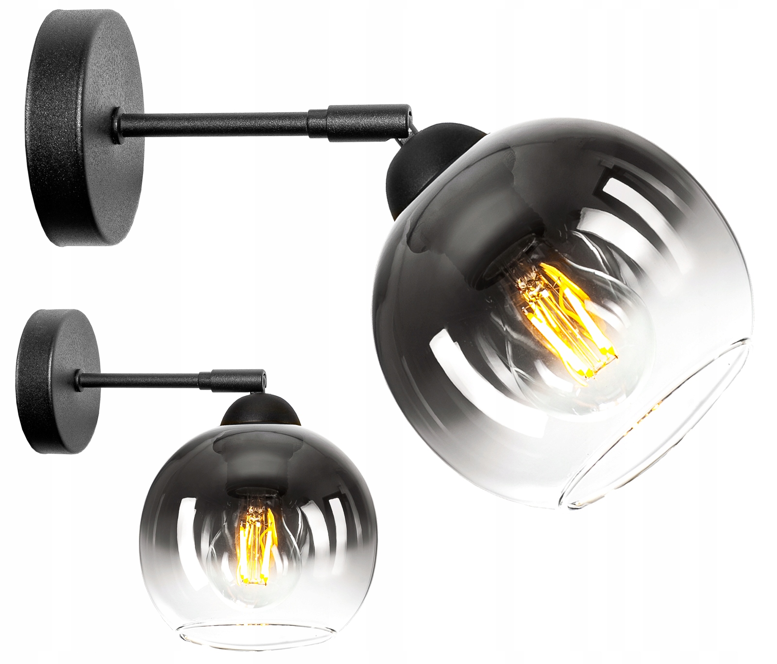 

Nowoczesna Szklana Lampa Ścienna Kinkiet Kula Led