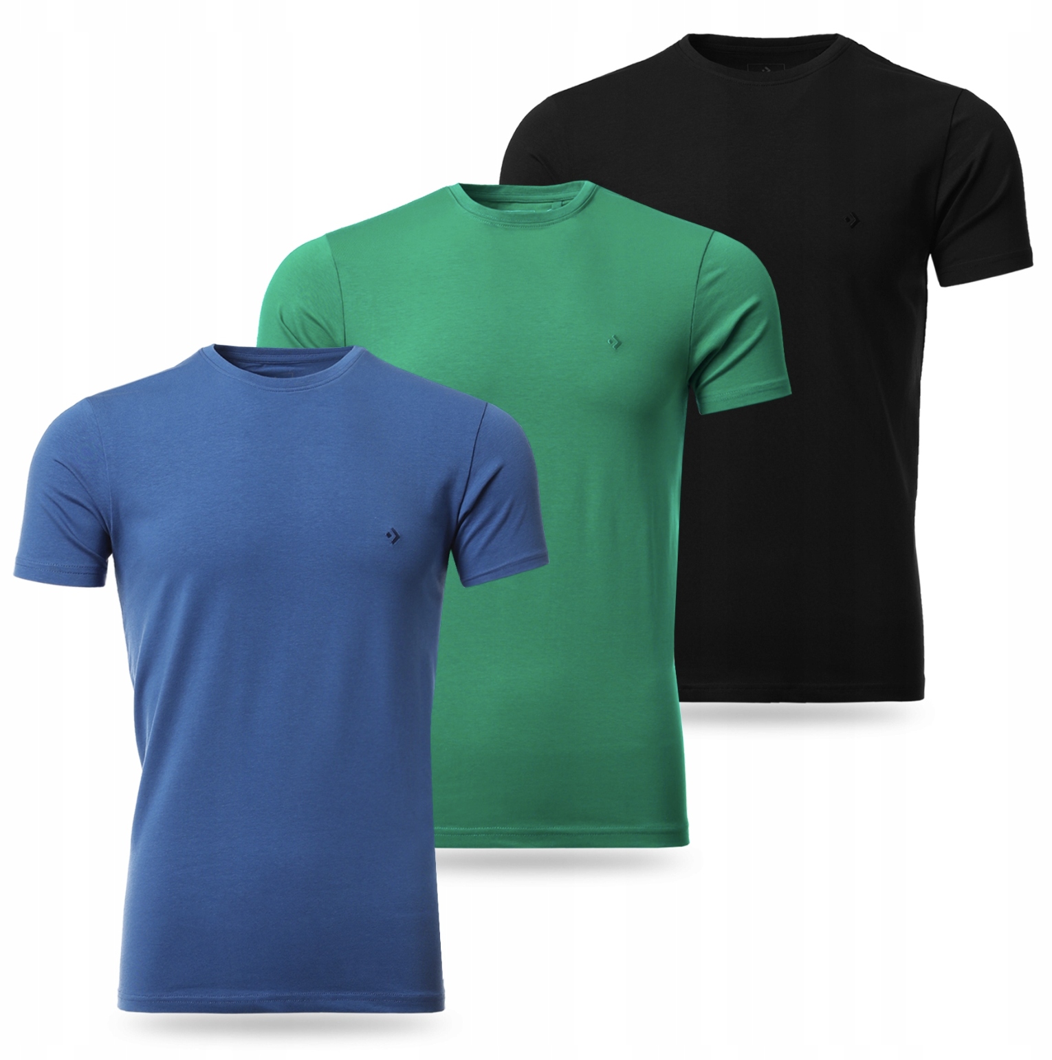 Tričko Pánské Krátký Rukáv Tričko Bavlna Premium Hladké Moraj 3XL 3-BALENÍ