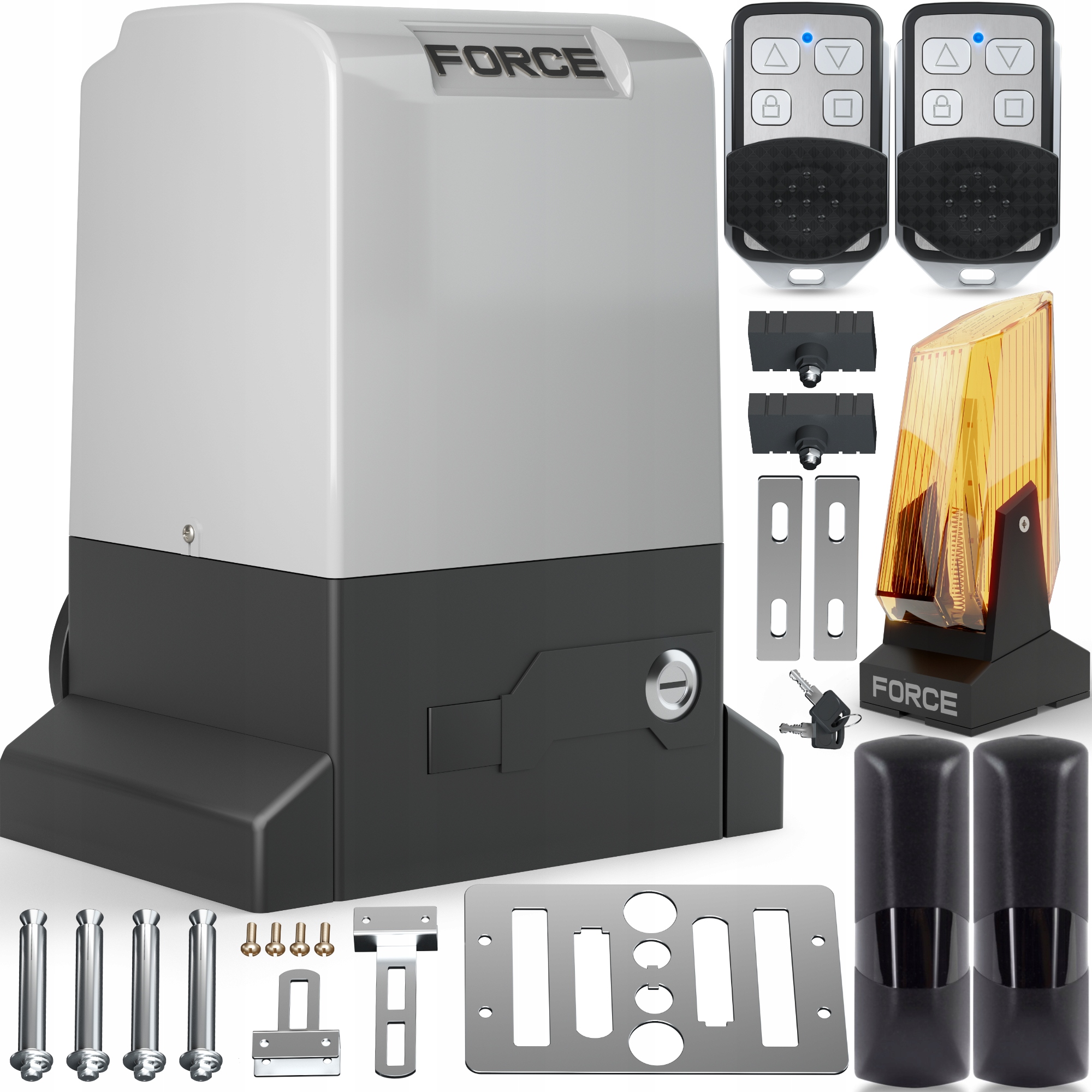 Zestaw Napęd Do Bram Force 1200 2xPILOT Lampa, Do Bram Przesuwnych 1200 kg