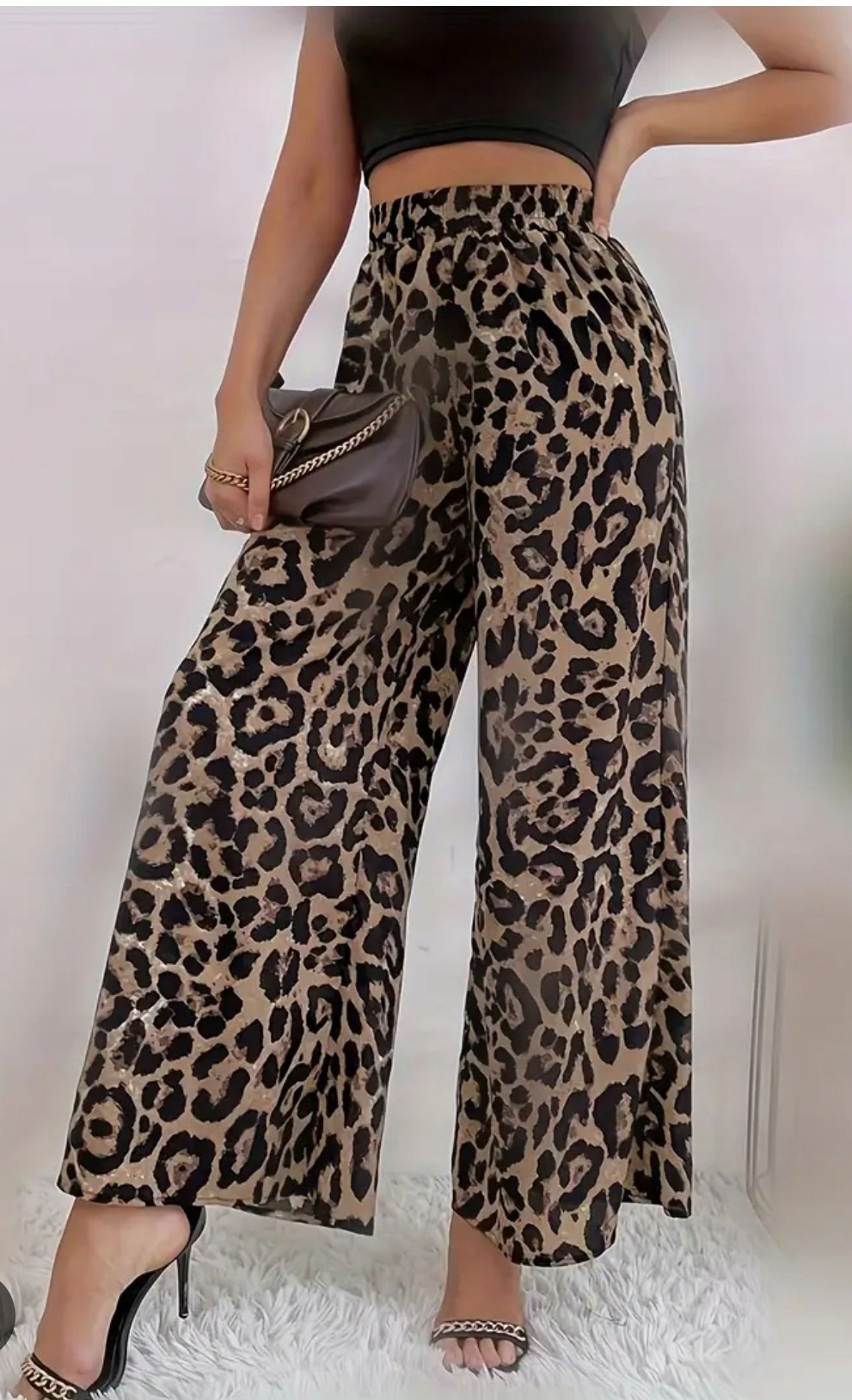 Spodnie Pantera+Cyrkonie, luźne, lato, Gumka, Uniwersalny S,m,l,xl