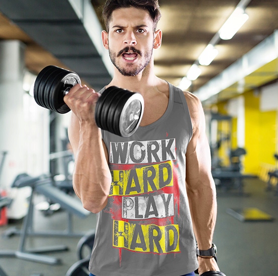 TANK TOP SIŁOWNIA WORK HARD 3 Marka inna