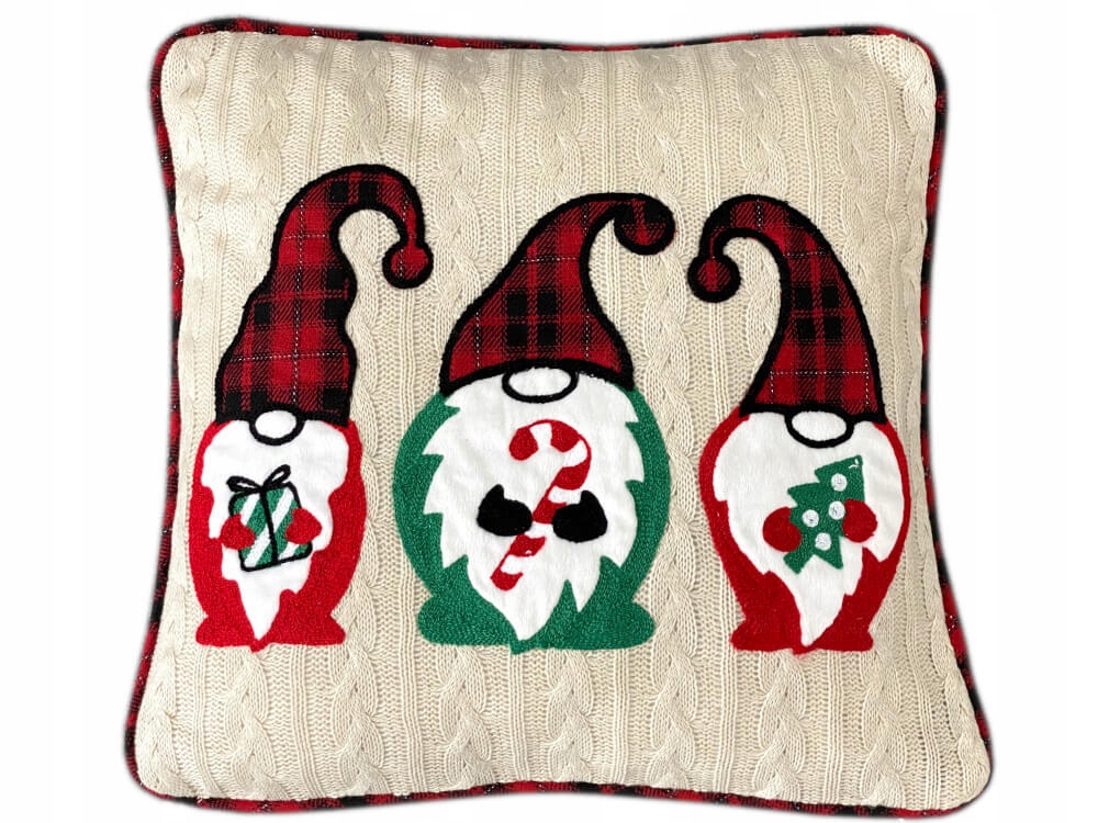 

Poszewka Świąteczna 40x40 cm Skrzaty beż