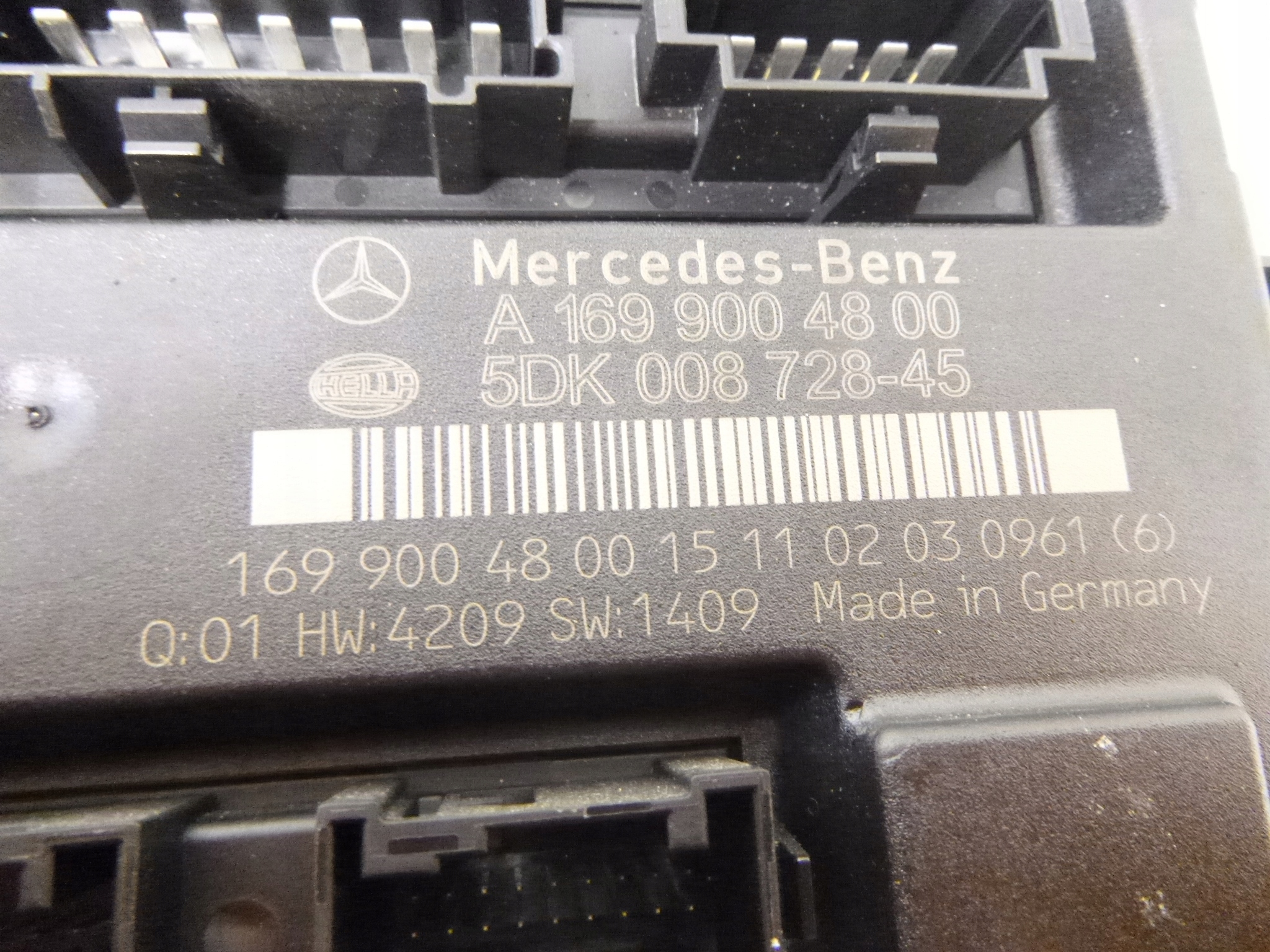 module control unit module SAM Mercedes W245 1.5 2009r. A 169 900 48 00