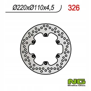 Zadný brzdový kotúč NG326 (220X110X4,5)