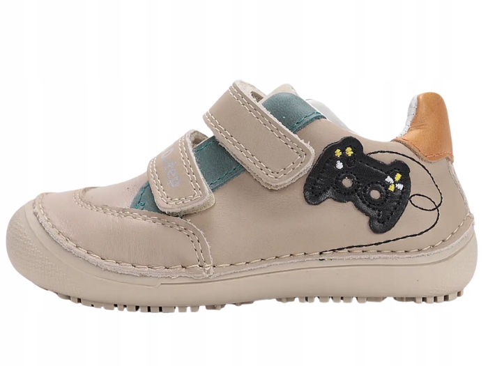 Skórzane Buty Barefoot D.D.Step Cream dla Chłopca Pad do gry R.25