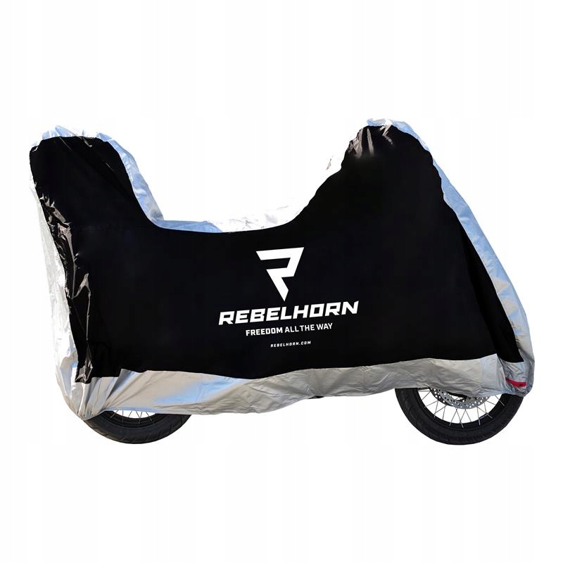 Pokrowiec Na Motocykl Rebelhorn Cover Ii Z Miejscem Na Kufer Black/Silver S