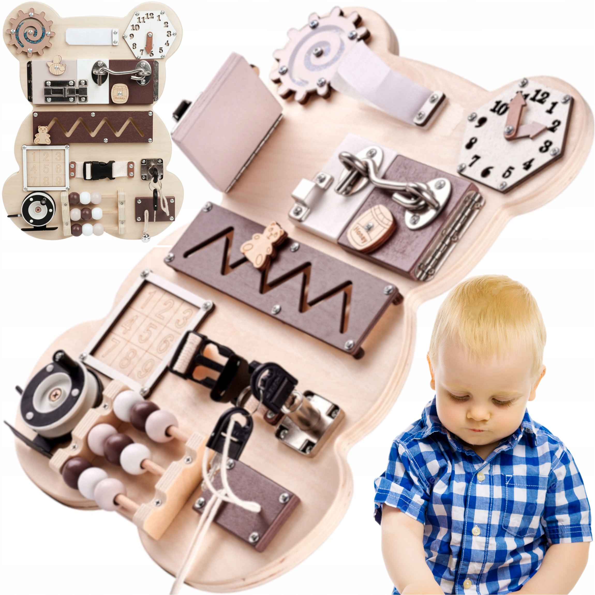 Tablica Manipulacyjna Solidnie Wykonana 14w1 Uczy I Bawi