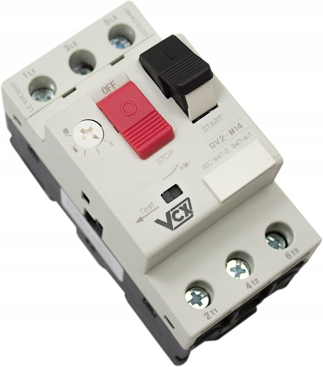 WYŁĄCZNIK SILNIKOWY NA SZYNĘ VCX GV2 9,0-14A