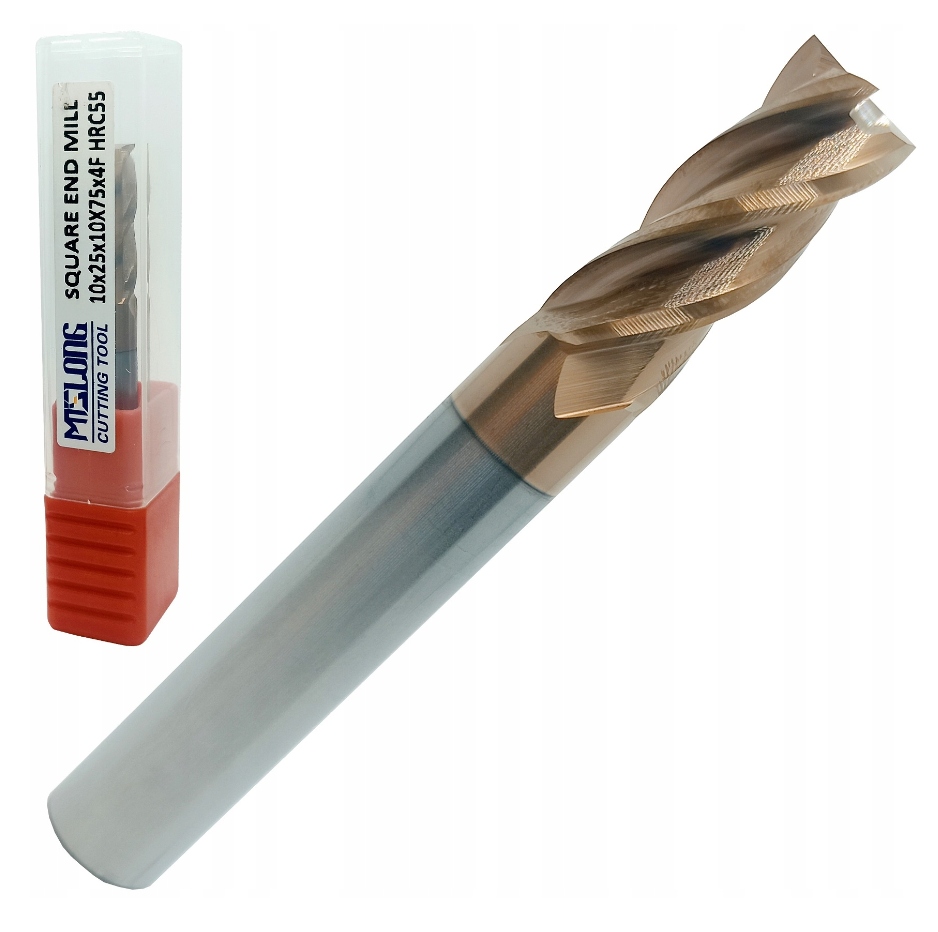 Frez Węglikowy Vhm Mts fi 10mm 55 Hrc 4pióra Test